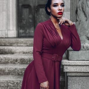 Katacomb 2XL Burgundy Dress